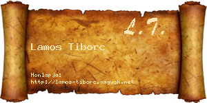 Lamos Tiborc névjegykártya